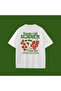 Tomato Printed White Oversize Unisex T-Shirt Basic Comfortable Fit Daily Tshirt