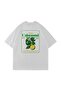 Calamansi Printed White Oversize Unisex T-Shirt Basic Comfortable Fit Daily Tshirt