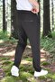 Sports Sweatpants Summer Thin Parachute Fabric Elastic Waist (Black) - 3