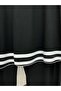 Plus Size V-Neck Stripe Detailed Short Sleeve Women's Double Suit with Tight Leg Pants - 5