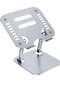 Adjustable Height Ergonomic Aluminum Laptop Stand silver - 2