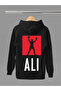 Muhammed Ali̇ Printed Cotton Long Sleeved 3-Yarn Hooded Rock Sweatshirt