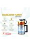1500W Double Glass Electric Tea Maker with Filter, 2L Kettle + 1L Teapot, Auto Shut-Off, LED Light - 4