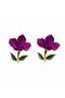 Purple Flower Earrings
