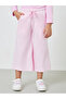 Girls Cotton Cropped Wide Leg Joggers - 2