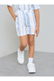 Boys Striped Resort Collar Shirt and Shorts Set - 4