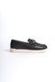 Layla laceless orthopedic comfortable sole heart patterned women's flat shoes ckt - black - 6