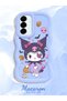 Samsung Galaxy A36 5g Compatible Case Camera Protector Blue Silicone Couple Phone Case Cartoon Pattern - 2