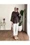 Cape Collar Blouse Brown