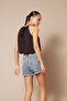 Halter Neck Balloon Crop Top with Window Detail Brown - 4
