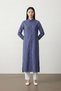 Santi Comfortable Fit Slit Detailed Buttoned Long Sleeve Tunic Women's Shirt & Hijab Shirt - Navy Bluewhite - 4