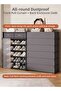 SOTEN 7-Tier Shoe Rack Shoe Cabinet with Drawers, Entryway Vertical Shoe Storage Organizer with Dustproof Curtain, Multi-Layer Freestanding Shoe Cabinet for Entryway, Hallway, Apartment & Small Spaces - 8