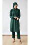 Women's Front Half Buttoned Sleeves Elastic Waist Pants Elastic Waist Aerobic Suit - 2
