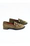 Women's Genuine Leather Ballerinas Green Nubuck - 2