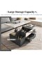 Lift-Top Coffee Table with 4 Stools, Modern Space Saving Center Table, Multi-Functional Adjustable Coffee Table with Hidden Storage Compartment - 2