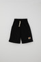 Boy's Shorts with Embroidered Emblem and Lace Accessories, 6-10 Years Old, Black