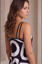 New Season Women's Strappy Round Neck Patterned Diver Blouse and Leggings Two-Piece Set - 6
