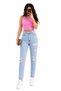 Lee Lazer Karykma Gray Blue Laser-Embellished Mom Jeans Women's High Waist Comfortable Denim Pants / Casual Jeans / Fit Jeans