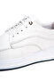 Men's Genuine Leather Casual Shoes White Modern Casual Thick Sole Lace-Up Bologna - 7