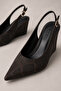 Women's Brown Snake Patterned Pointed Toe 8.5 cm Wedge Heel Comfortable Full Fit. - 2