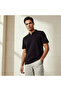 Men Short Sleeves Johnny Collar Polo T-shirt