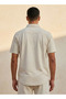 Short Sleeves Textured Polo T-shirt - 4