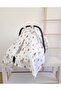 100% Cotton Muslin Stroller Cover 90X110 cm |   Small Forest Patterned Sun and Wind Protection Cover with Snap Fasteners - 2