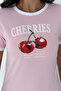 تي شيرت نسائي من Cherry Pop بطبعة الكرز وياقة دائرية أساسية للأطفال - 6