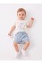 Special Series Export Surplus Cotton Rabbit Patterned Baby Girl 2-Piece Shorts Set - 4