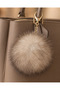 Coffee Black Feather Keychain Bag Ornament Gold Clip Bag Charm - 2