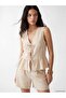 Tied Linen Blend Women's Vest (S6)