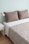 Brown Prism Patterned Double Printed Pique & Bedspread 200X230 cm - 6