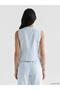 V-Neck Linen Blend Women's Classic Vest (S6) - 4