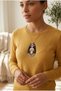 Handmade Miyuki Bead Special Design Necklace with Cleopatra Figure - 2