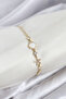 Gold Color Brass Sea Shell Model Women's Bracelet with Elevator Chain