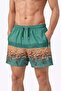 Men's Swim Shorts with Zipper Pockets and Mesh Lining, Quick-Dry Premium - Aqua Green