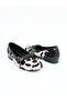 Women's Genuine Leather Ballerinas Brown White - 3