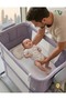HU Electric Baby Bedside Sleeper Bassinet – Automatic Rocking Cradle with Bluetooth Music, Digital Display, Remote Control, Adjustable Height, Mosquito Net & Lockable Wheels - 8