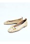 Women's Genuine Leather Ballerinas Gold - 4