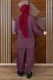 Women's Modal Fabric Comfortable Fit Elastic Waist Double Hijab Shalwar Set 3208 Claret Red - Special Series - 8