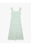 Bürümcük Comfortable Fit Sweetheart Neckline A-Line Sleeveless Floral Midi Dress - 3