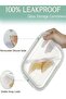 2 Pcs Borosilicate Square Glass Containers with Leak Proof Airtight Lid, Food Storage Container Dishwasher, Microwave, Freezer, Oven Safe, BPA Free - 3