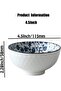 4.5 inch Natural Healthy Japanese Ceramic Bowl soup meal Gift Set Blue and White Porcelain tableware - 2