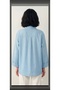 Women's Blue Comfortable Fit Turuvakar Sleeve Linen Tunic - 2