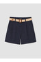 Trendlucky Women's Pleated Jean Shorts with Belt in Difference Colors - 5
