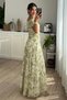 Green Madonna Collar Floral Tulle Dress - 8578 - 4