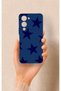 Vivo Y19 5g Compatible Navy Blue Star Patterned Silicone Case