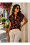 Brave Touch |   Women's Leopard Patterned Stylish Blouse - 3