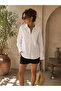 Women's White Brooched Shirt - 3