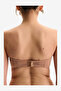 Women Lotus Lace Beige Strapless Wired Bra - 5